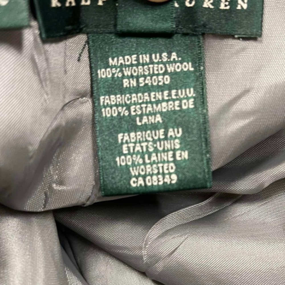 Lauren Ralph Lauren Women’s Gray 100% Worsted Wool Pants, Size 10 - Picture 4 of 6